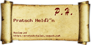 Pratsch Helén névjegykártya